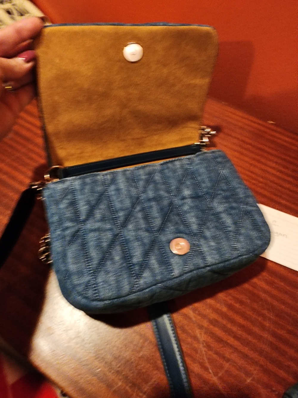 Coach Quilted Denim Crossbody and Zip Wallet - Blue New Condition - Picture 10 of 12